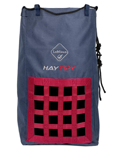 Navy coloured LeMieux Hay Tidy Bag on white background 
