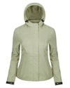 Fern coloured LeMieux Isla Short Waterproof Jacket on white background #colour_fern