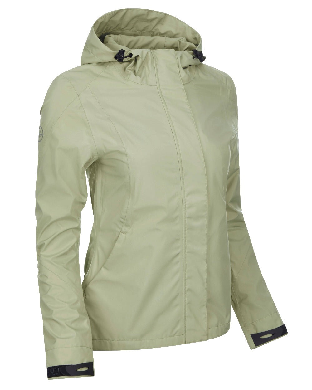 Fern coloured LeMieux Isla Short Waterproof Jacket on white background 