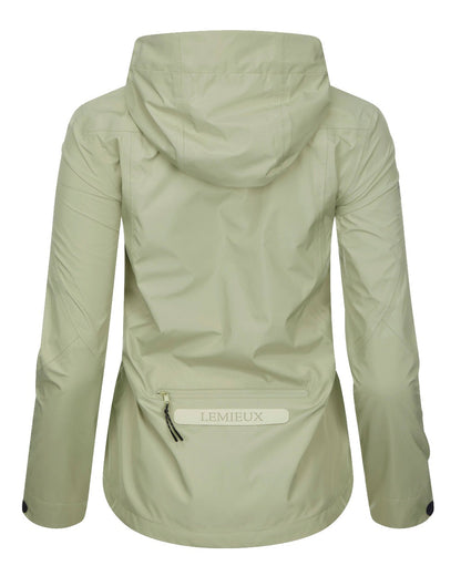 Fern coloured LeMieux Isla Short Waterproof Jacket on white background 