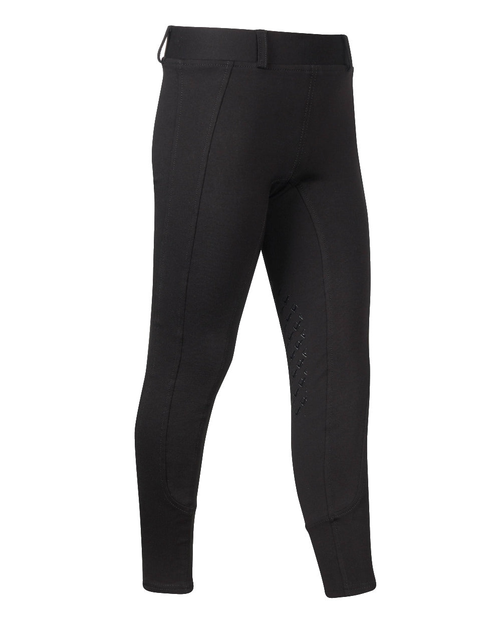 Black coloured LeMieux Junior Pro Breeches on white background 