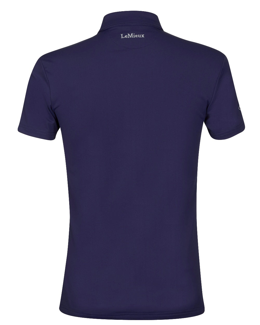 Navy coloured LeMieux Junior Pro Polo Shirts on white background 