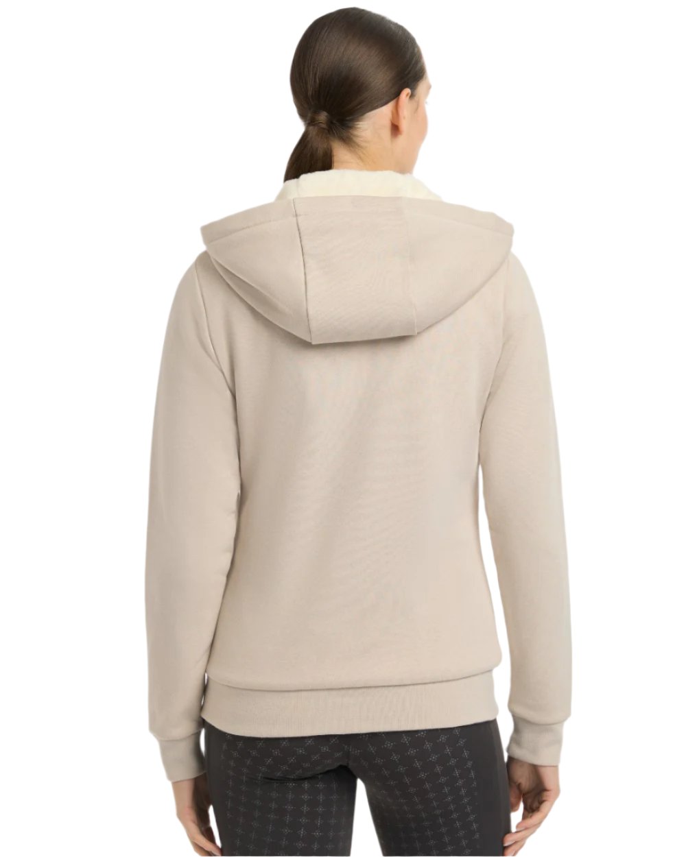 Stone Coloured LeMieux Leia Lined Hoodie On A White Background 