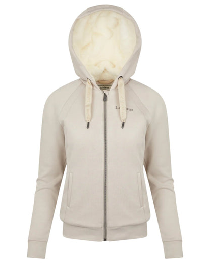 Stone Coloured LeMieux Leia Lined Hoodie On A White Background 