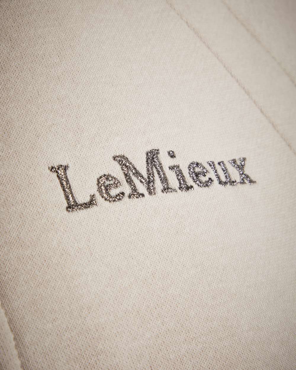 Stone Coloured LeMieux Leia Lined Hoodie On A White Background 