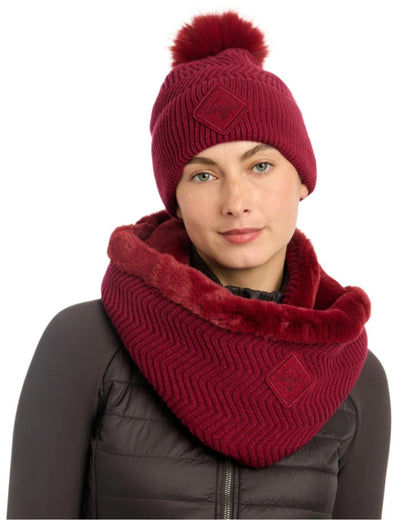 Ember Coloured LeMieux Lila Beanie On A White Background 