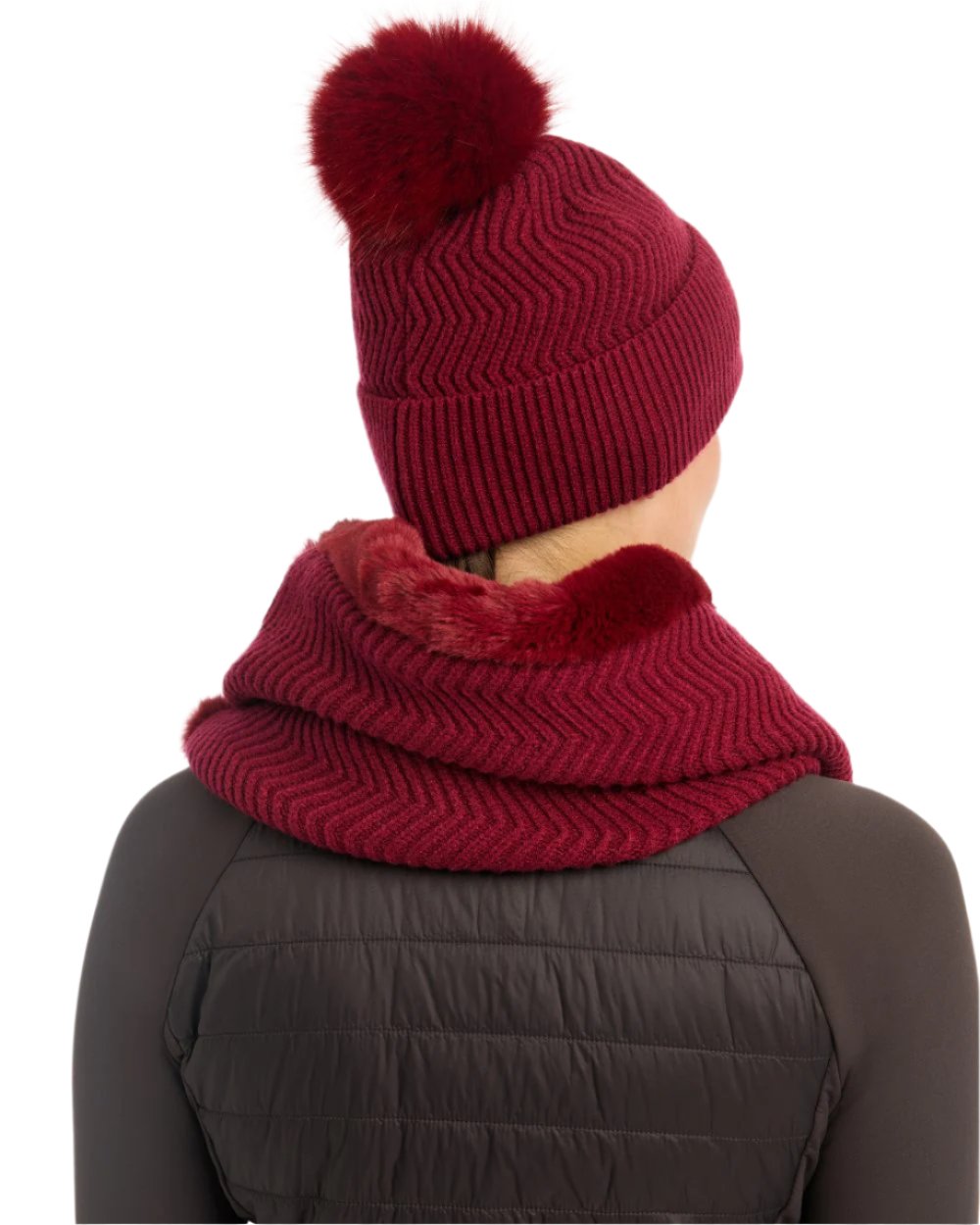 Ember Coloured LeMieux Lila Beanie On A White Background 