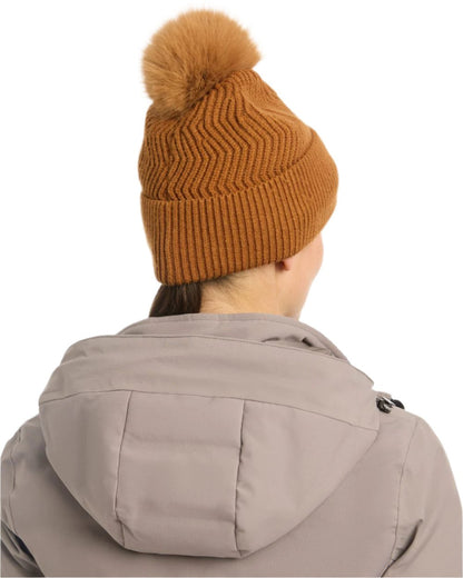 Ginger Coloured Lemieux Lila Beanie On A White Background 