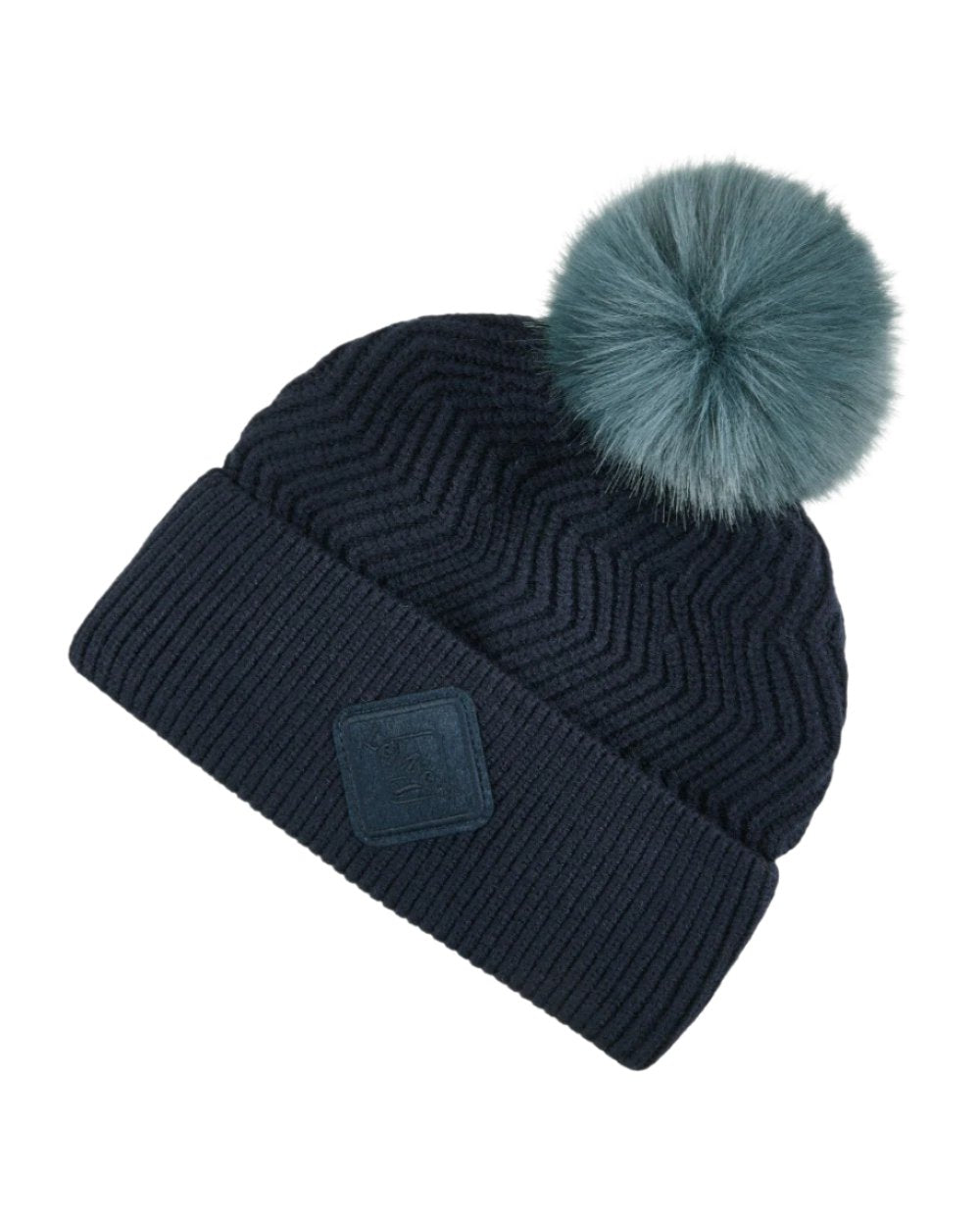 Navy Coloured LeMieux Lila Beanie On A White Background 