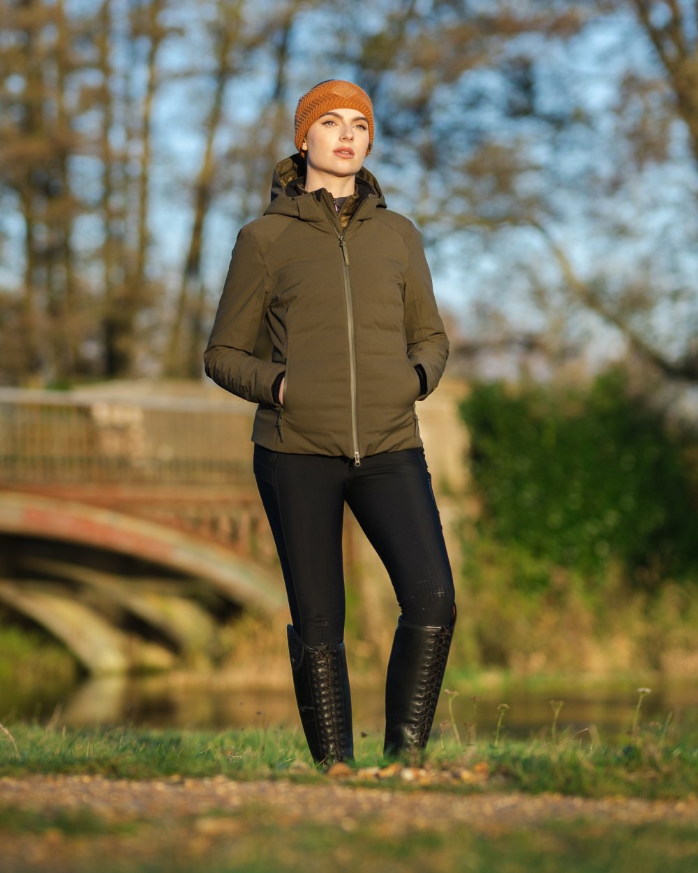 Ginger Coloured LeMieux Lila Headband On A Park Background 