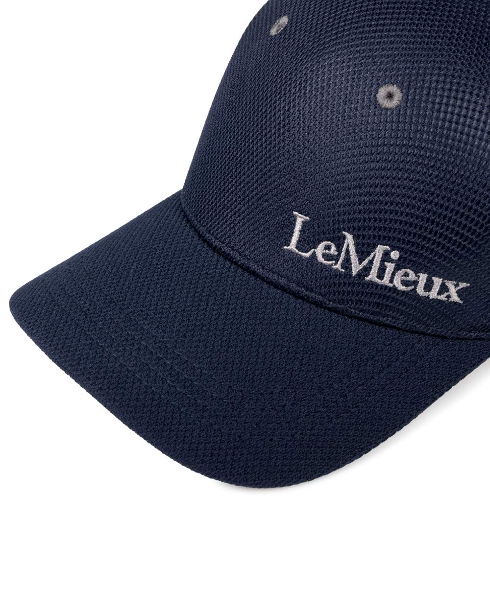 Navy coloured LeMieux Mesh Baseball Cap on white background 