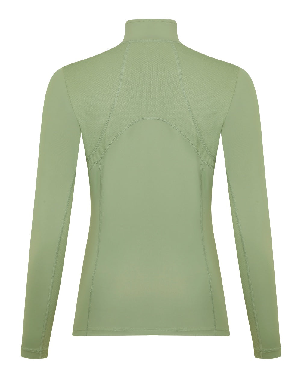 Thyme coloured LeMieux Mia Mesh Long Sleeve Base Layer on white background 