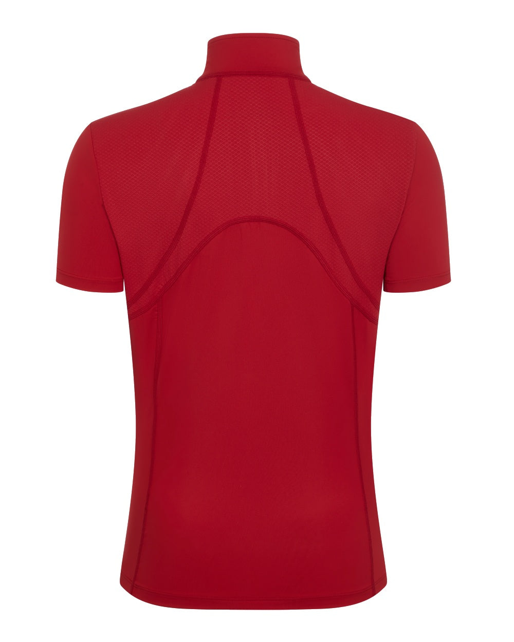Chilli coloured LeMieux Mia Mesh Short Sleeve Base Layer on white background 