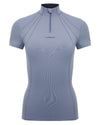 Jay Blue coloured LeMieux Mia Mesh Short Sleeve Base Layer on white background #colour_jay-blue