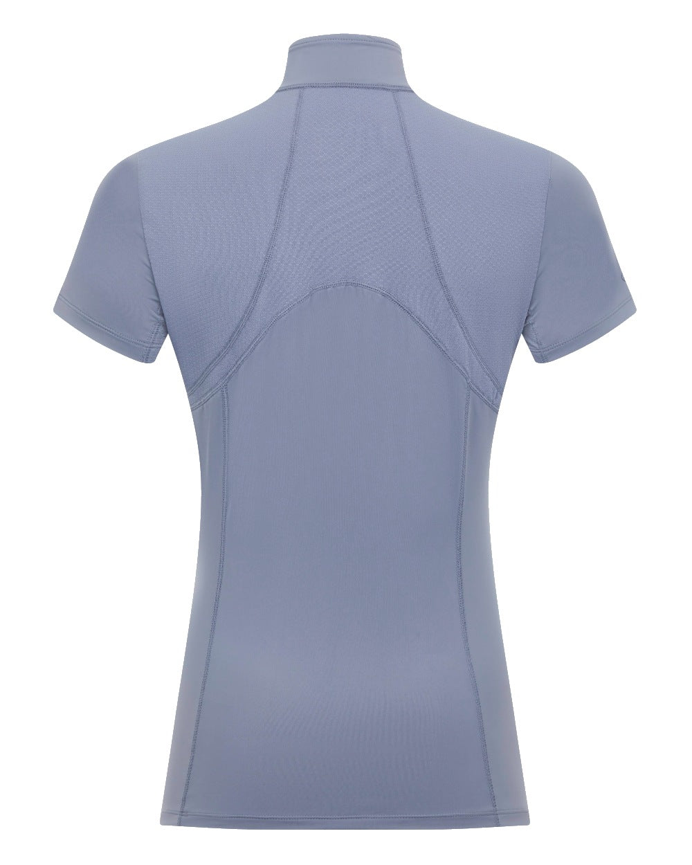 Jay Blue coloured LeMieux Mia Mesh Short Sleeve Base Layer on white background 