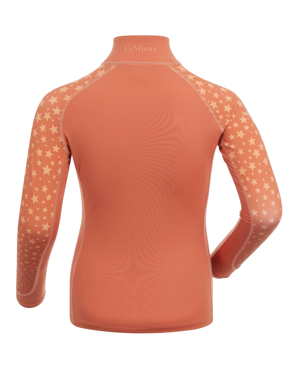 Apricot coloured LeMieux Mini Base Layers on white background 