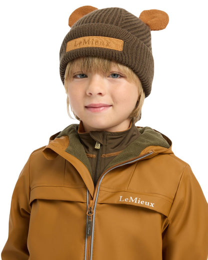 Alpine Coloured LeMieux Mini Bear Beanie On A White Background 