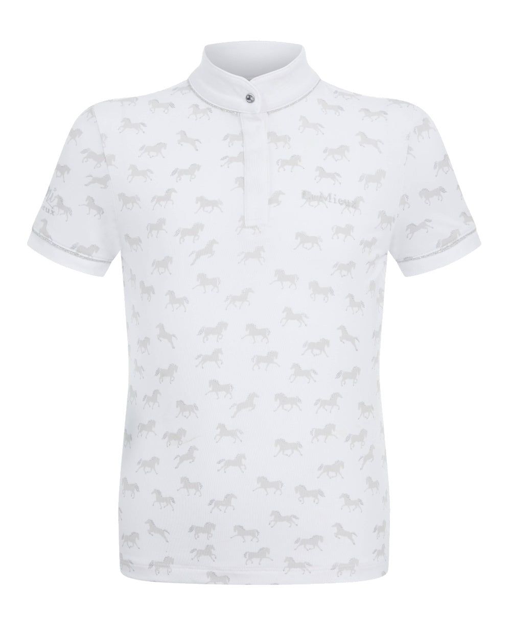 White coloured LeMieux Mini Bella Show Shirt on white background 