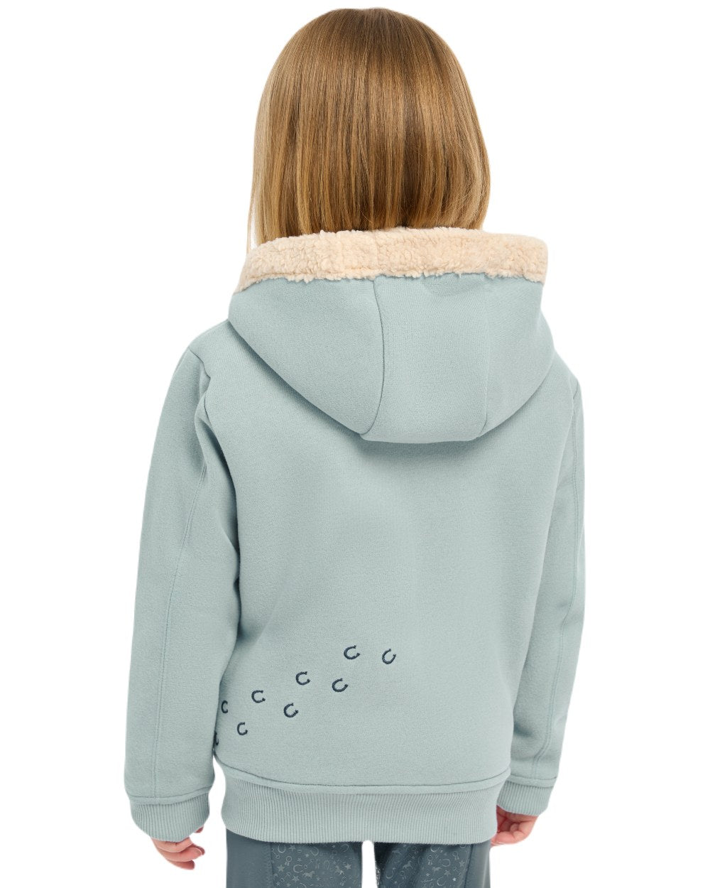 Glacier Coloured LeMieux Mini Charlie Lined Hoodie On A White Background 