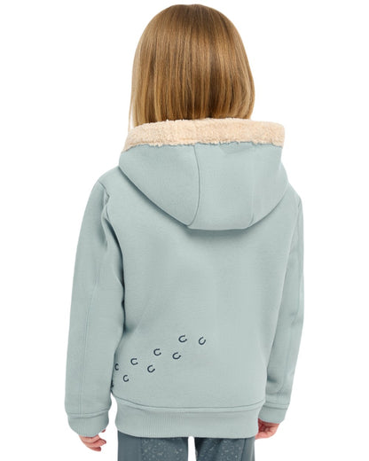 Glacier Coloured LeMieux Mini Charlie Lined Hoodie On A White Background 