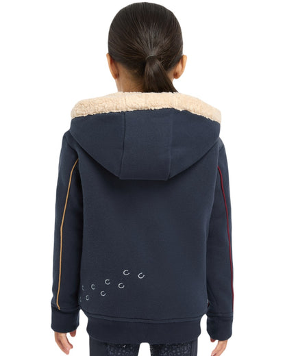 Navy Coloured LeMieux Mini Charlie Lined Hoodie On A White Background 