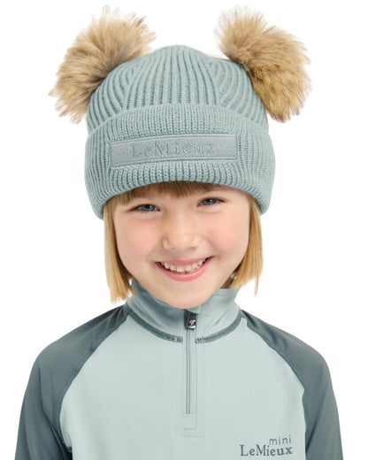 Glacier Coloured LeMieux Mini Clara Beanie On A White Background 