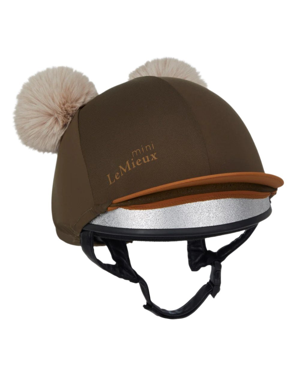 Alpine Coloured LeMieux Mini Double Pom Hat Silk On A White Background 