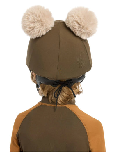 Alpine Coloured LeMieux Mini Double Pom Hat Silk On A White Background 