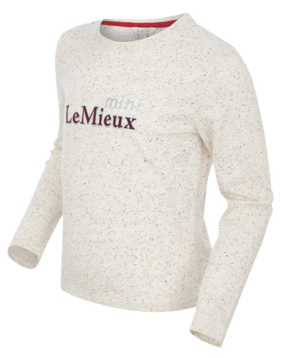 Ecru Nep Coloured LeMieux Mini Jessie Long Sleeve Top On A White Background 