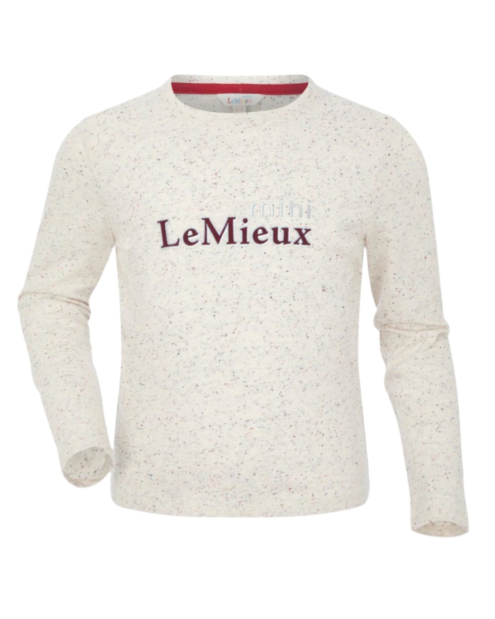 Ecru Nep Coloured LeMieux Mini Jessie Long Sleeve Top On A White Background 