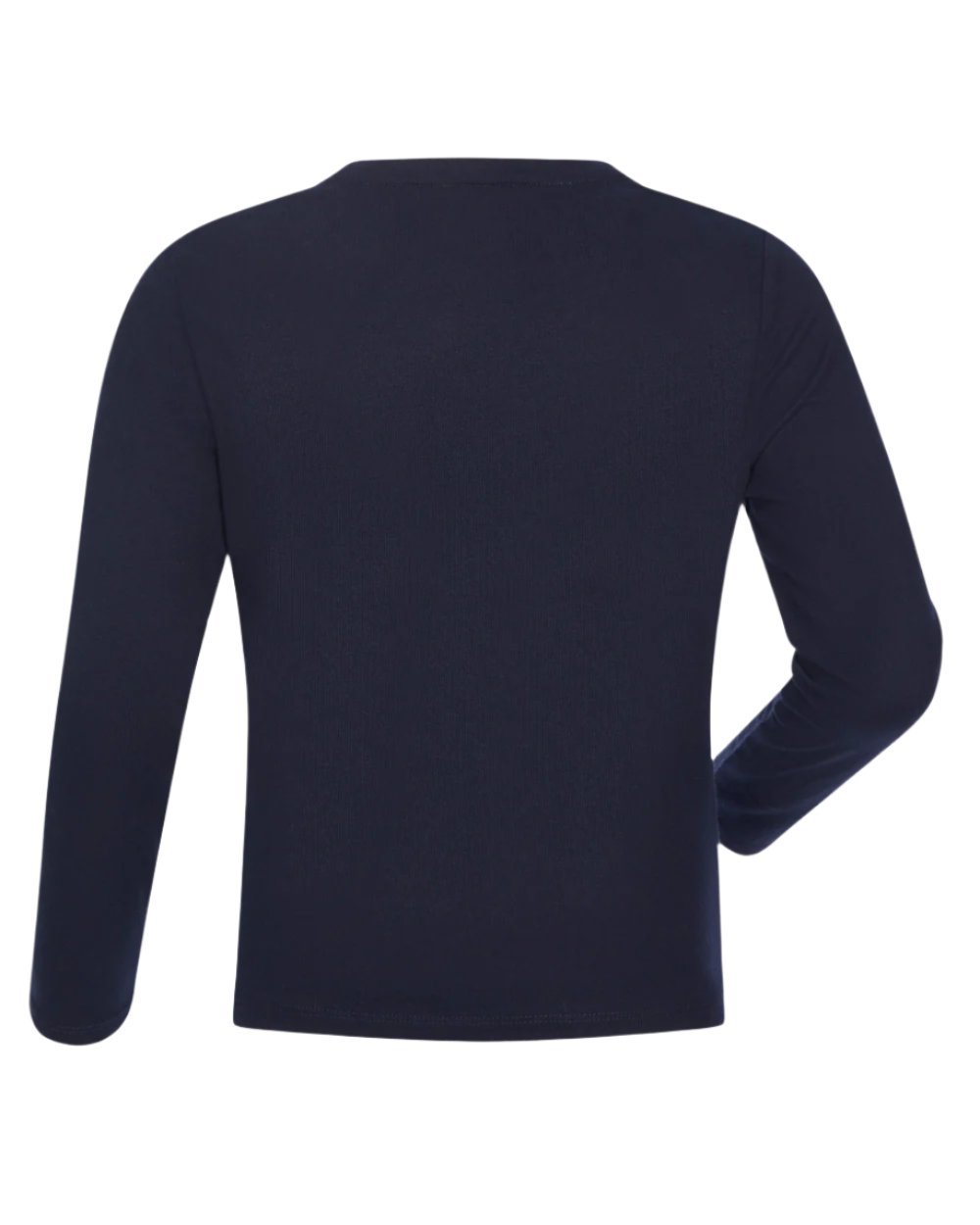 Navy Coloured LeMieux Mini Jessie Long Sleeve Top On A White Background 