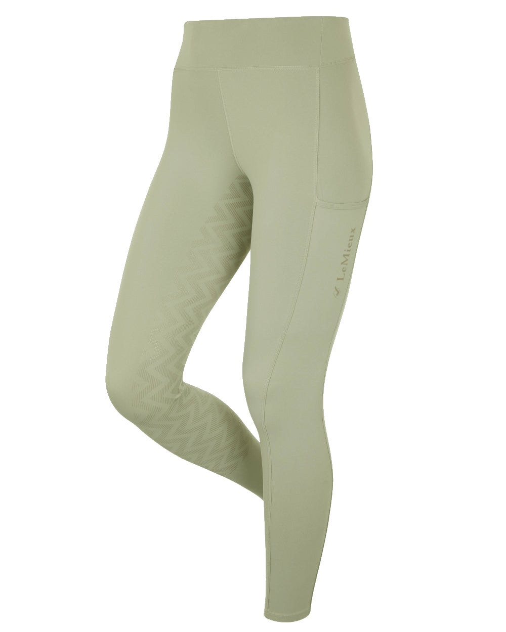 Fern coloured LeMieux Naomi Pull On Breeches on white background 