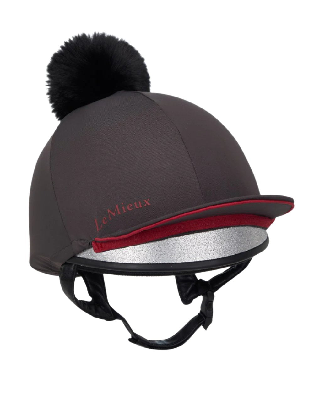 Cinder Coloured LeMieux Pippa Hat Silk On A White Background 