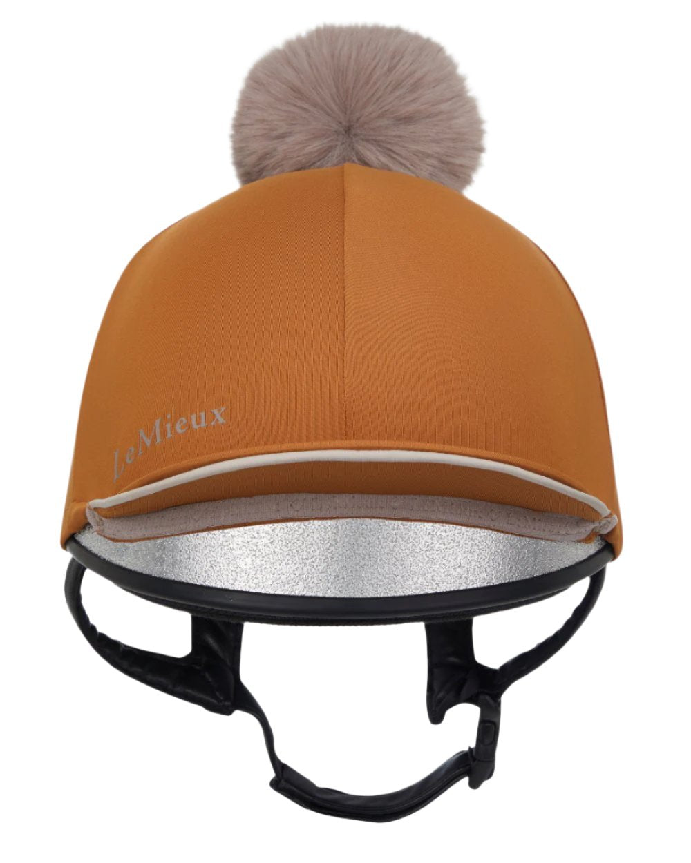 Ginger Coloured LeMieux Pippa Hat Silk On A White Background 