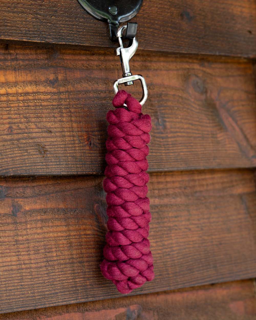 Ember Coloured LeMieux Polycotton Leadrope On A Stable Background 