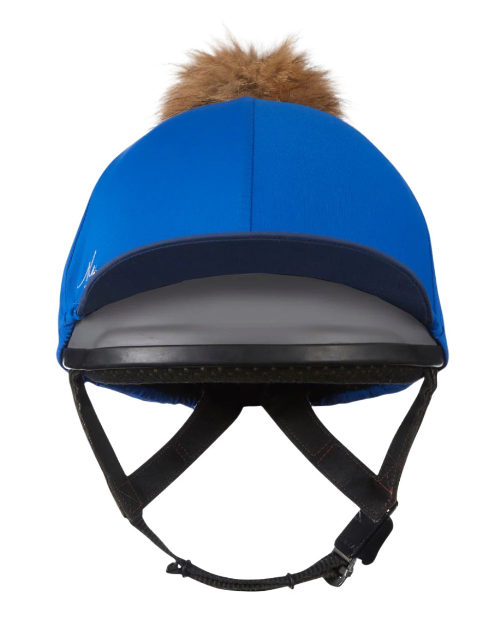 Benetton Blue Coloured LeMieux Pom Hat Silk On A White Background 