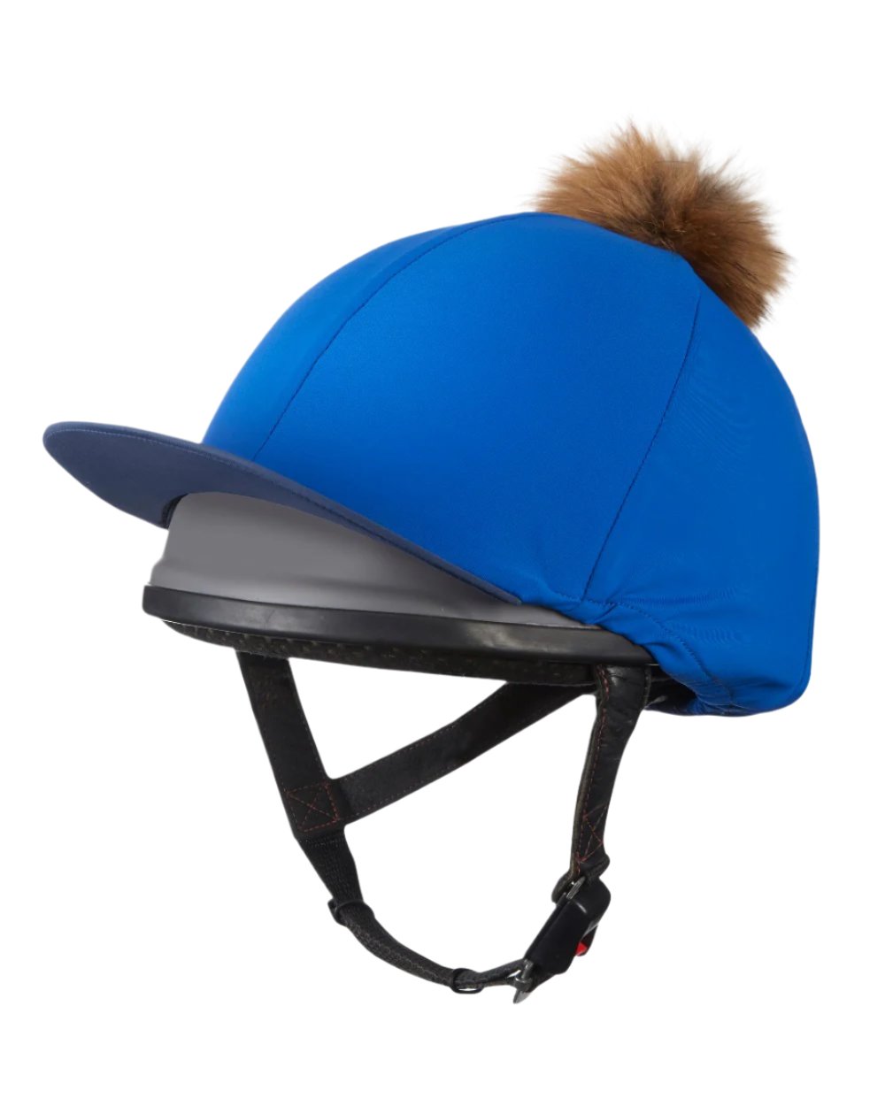 Benetton Blue Coloured LeMieux Pom Hat Silk On A White Background 