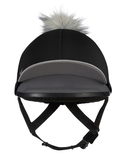 Black Coloured LeMieux Pom Hat Silk On A White Background 