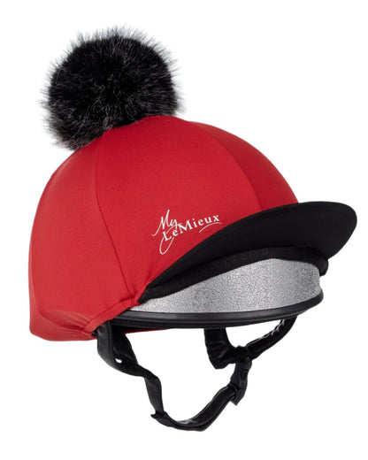 Chilli Coloured LeMieux Pom Hat Silk On A White Background 