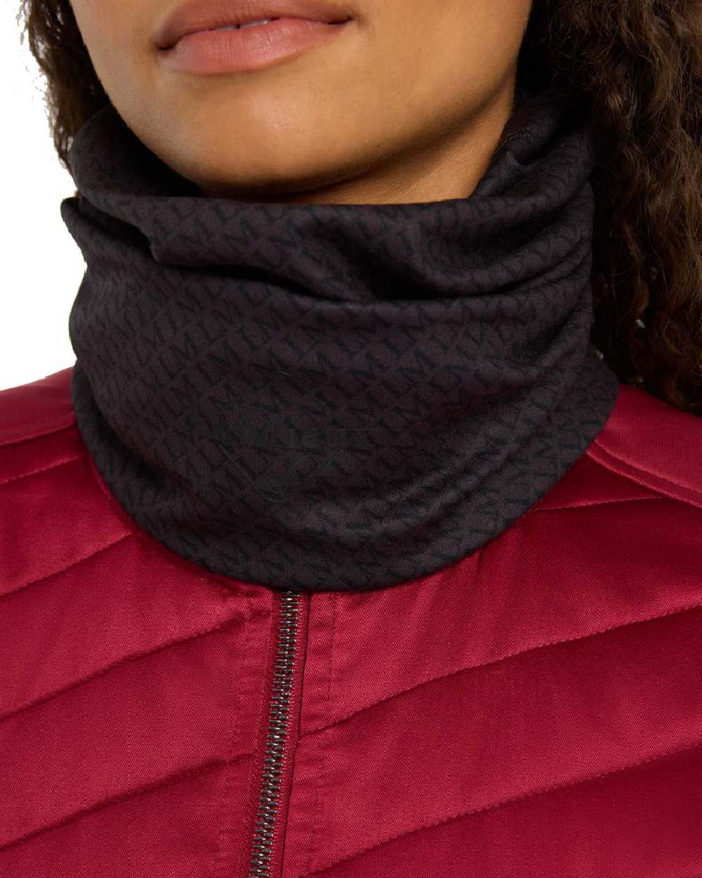 Cinder Coloured LeMieux Printed Stretch Snood On A White Background 