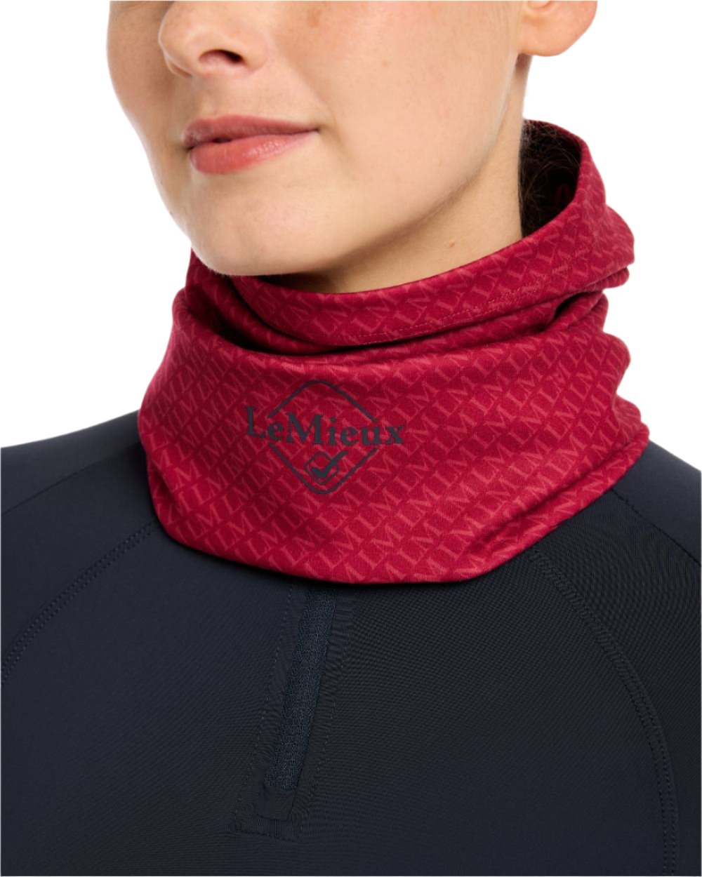 Ember Coloured LeMieux Printed Stretch Snood On A White Background 