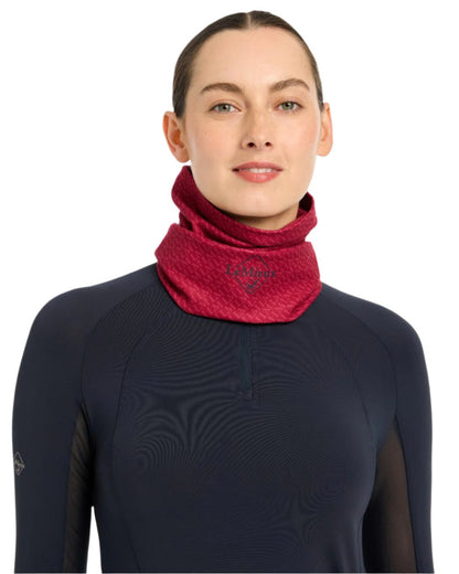 Ember Coloured LeMieux Printed Stretch Snood On A White Background 