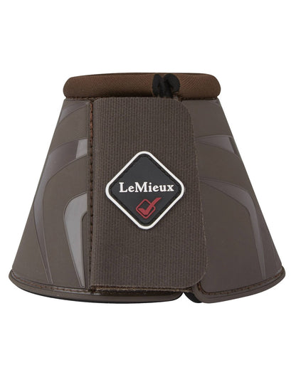 Brown coloured LeMieux ProShell Over Reach Boots on white background 