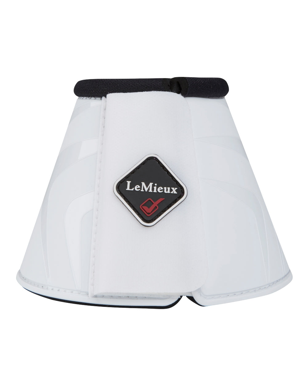 White coloured LeMieux ProShell Over Reach Boots on white background 