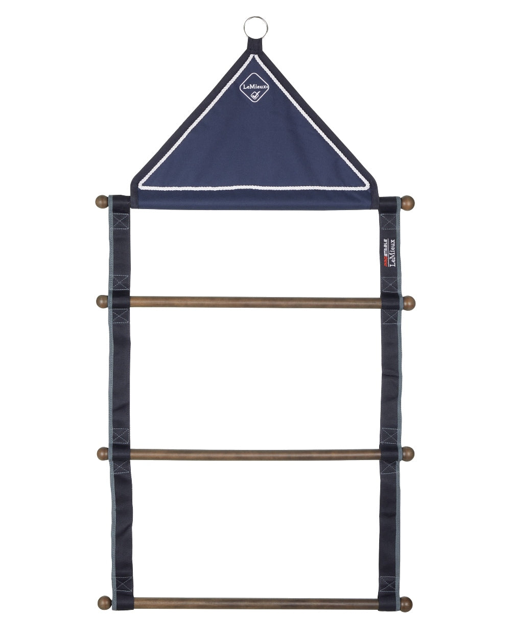 Navy coloured LeMieux Rug Hanging Rack on white background 