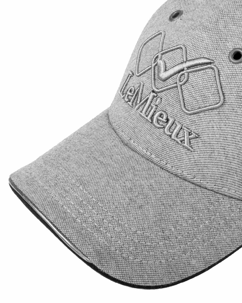 Grey coloured LeMieux Team Baseball Cap on white background 