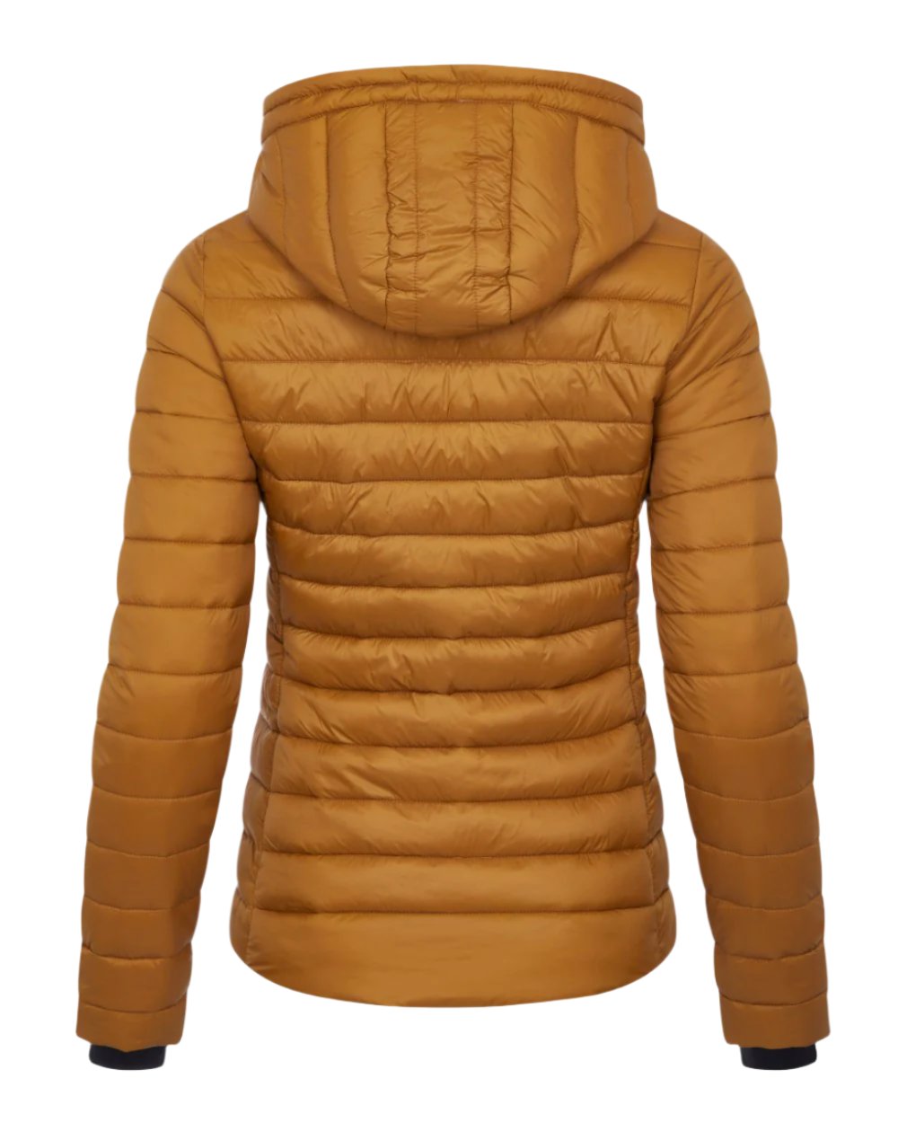 Ginger Coloured LeMieux Tilly Hooded Puffer Jacket On A White Background 