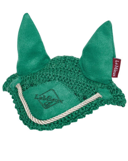 Evergreen coloured LeMieux Toy Pony Fly Hood on white background 