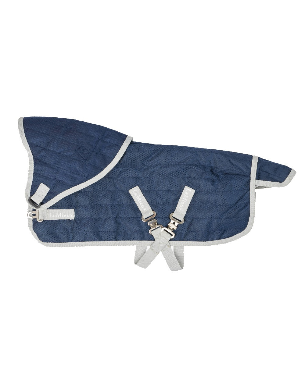 Navy coloured LeMieux Toy Pony Stable-Tek Rug on white background 