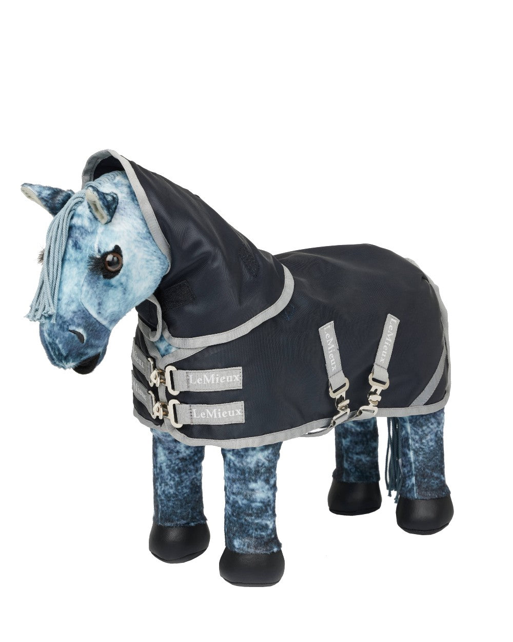 Navy coloured LeMieux Toy Pony Storm-Tek Rug on white background 